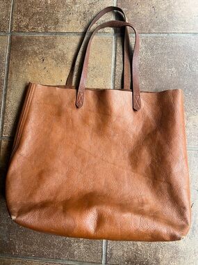 Madewell Classic Brown Leather Tote Bag - Everyday Carry